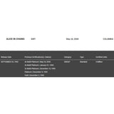 Alice In Chains Dirt RIAA 2x Multi-Platinum Album Award