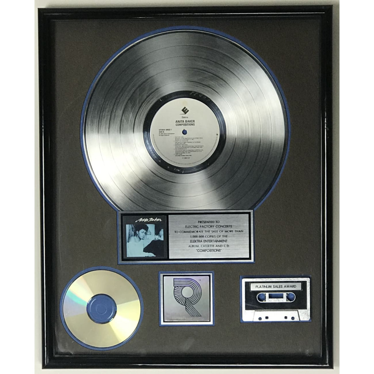 Anita Baker Compositions RIAA Platinum Album Award – MusicGoldmine.com