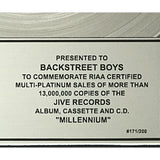 Backstreet Boys Autographed Millennium RIAA 13x Multi-Platinum Album Award presented to Backstreet Boys - Record Award