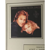 Barbra Streisand & Don Johnson Till I Loved You Columbia Records award - Record Award