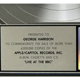 Beatles Live At The BBC RIAA 4x Platinum LP Award presented to George Harrison - RARE - Record Award