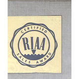 Beatles We Can Work It Out White Matte RIAA Gold 45 Award - RARE