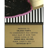 Bette Midler Bathhouse Betty RIAA Gold Album Award - Record Award