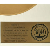 Billy Paul 360 Degrees Of Billy Paul RIAA Gold LP Award signed on back by Paul - RARE - Record Award