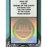 Blink-182 Enema Of The State & Dude Ranch RIAA 3x Multi-Platinum Award - Record Award