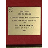 Bob Dylan Blood On The Tracks BPI Gold LP Award - RARE