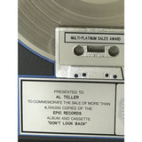 Boston Don’t Look Back RIAA 4x Multi-Platinum Album Award