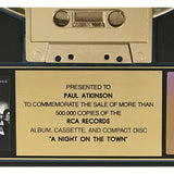 Bruce Hornsby and the Range A Night On The Town RIAA Gold LP Award - Record Award