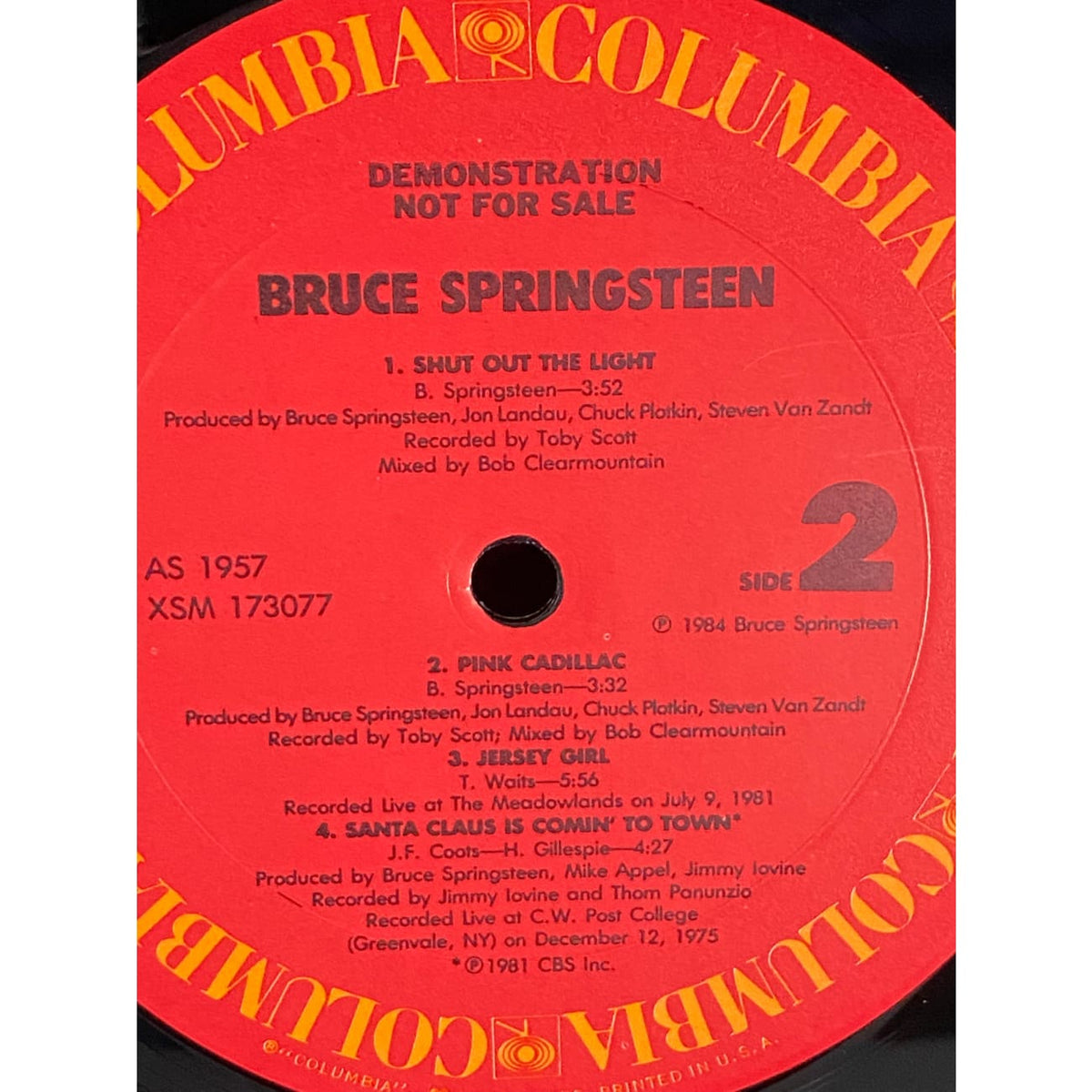 Bruce Springsteen Born In The USA EP Promo 12