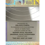 Cher Very Best Of RIAA 2x Multi-Platinum Album Award - Record Award