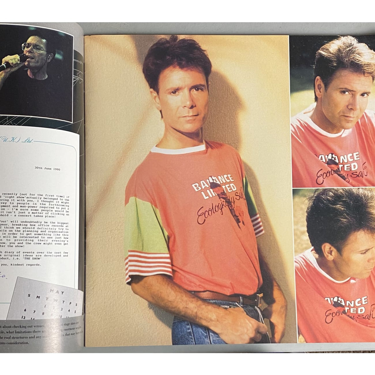 90's CLIFF RICHARD FROM A DISTANCE Tシャツ musicgoldmine.com - Cliff Richard 1990 From A Distance Tour