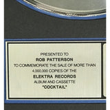 Cocktail Film Soundtrack RIAA 4x Multi-Platinum Album Award - Record Award