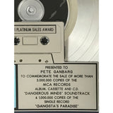 Coolio Gangsta’s Paradise and Dangerous Minds OST Combo RIAA Award - Record Award