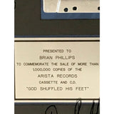 Crash Test Dummies God Shuffled His Feet RIAA Platinum Album Award signed by group - RARE