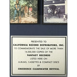 Creedence Clearwater Revival 14x Platinum Label Award