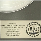 Cyndi Lauper She’s So Unusual RIAA Platinum LP Award