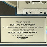 Def Leppard Hysteria RIAA 9x Multi-Platinum LP Award - Record Award
