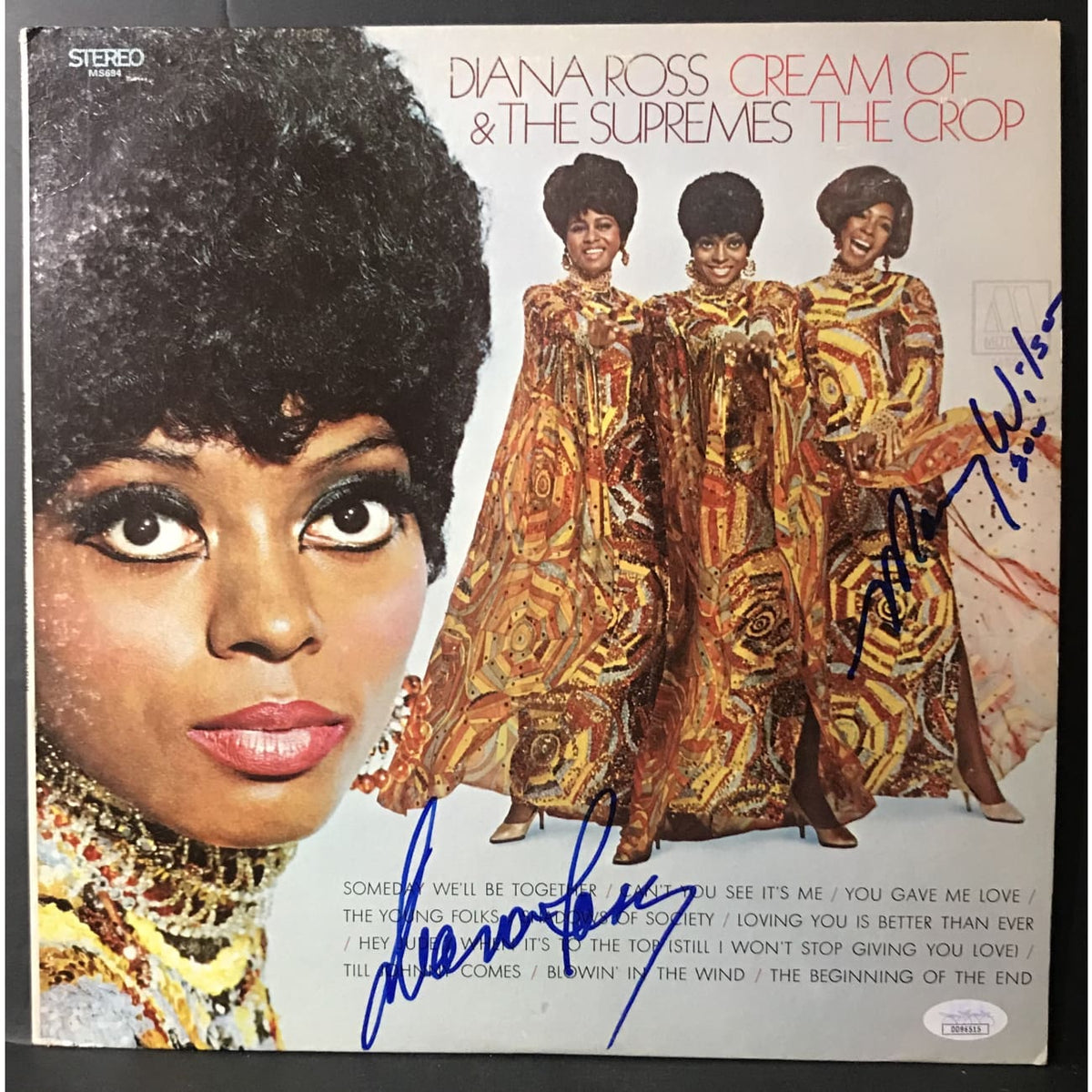 Diana Ross & The Supremes album signed by Diana Ross & Mary Wilson