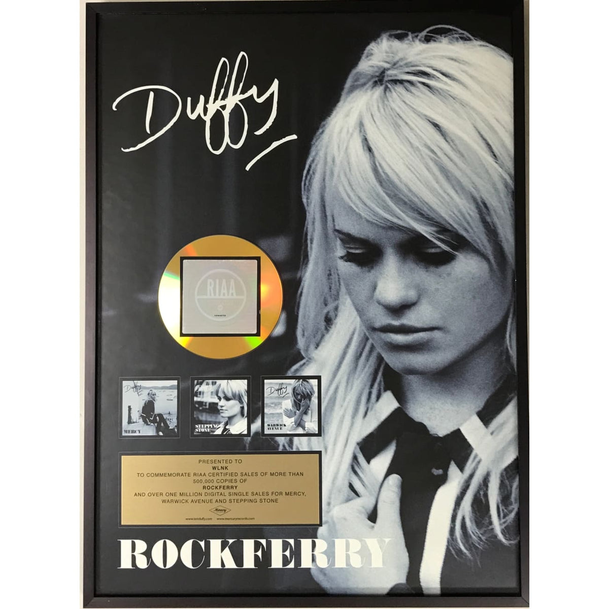 musicgoldmine.com - Duffy Rockferry Combo Album/Singles RIAA Gold Award –