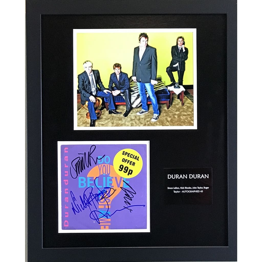 Duran Duran Autographed Memorabilia w/JSA COA