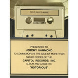 Duran Duran Notorious RIAA Gold Album Award - Record Award