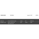 Duran Duran Notorious RIAA Gold Album Award - Record Award