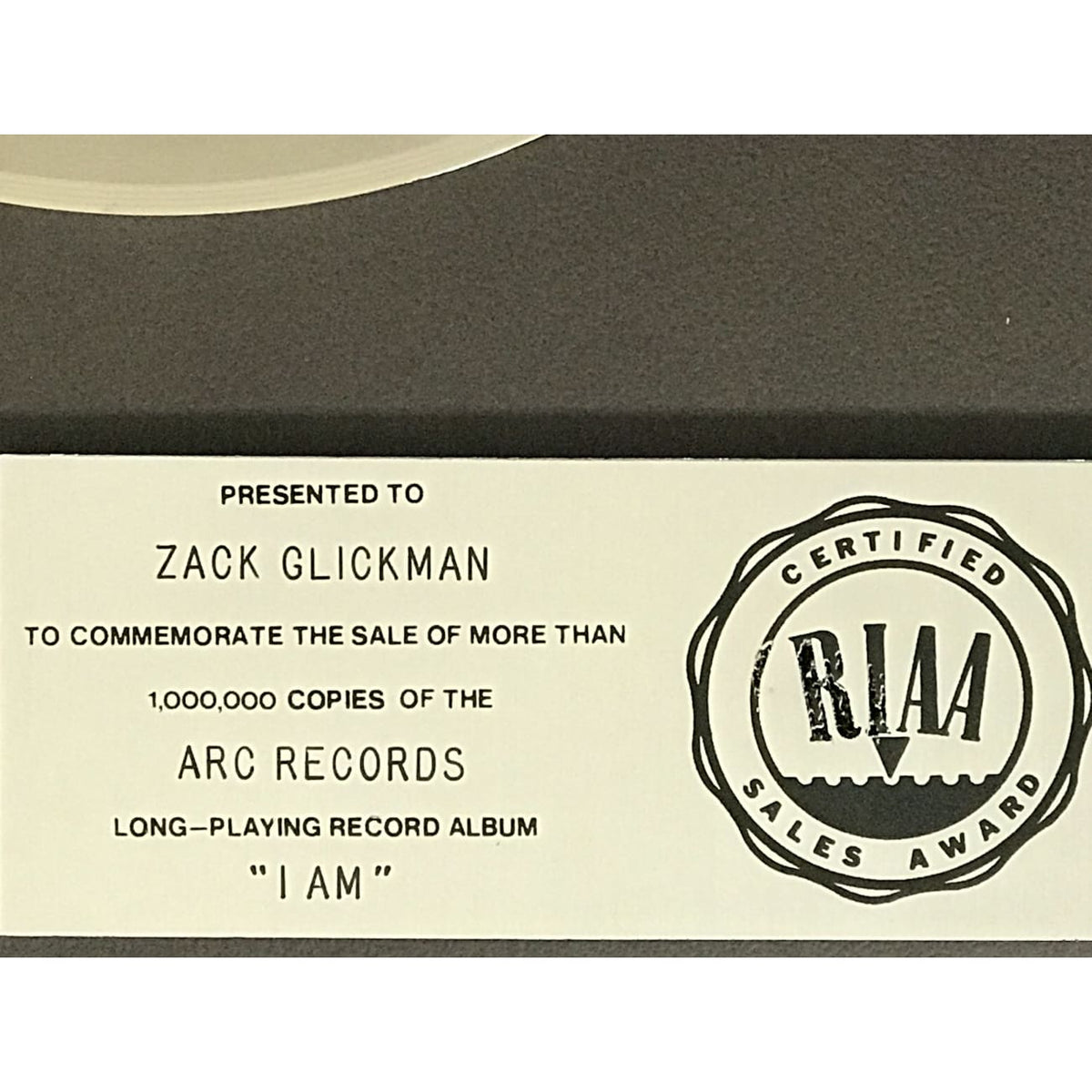 Earth, Wind & Fire I Am RIAA Platinum LP Award – MusicGoldmine.com