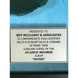 Ed Sheeran Divide RIAA 4x Multi-Platinum Album Award - Record Award