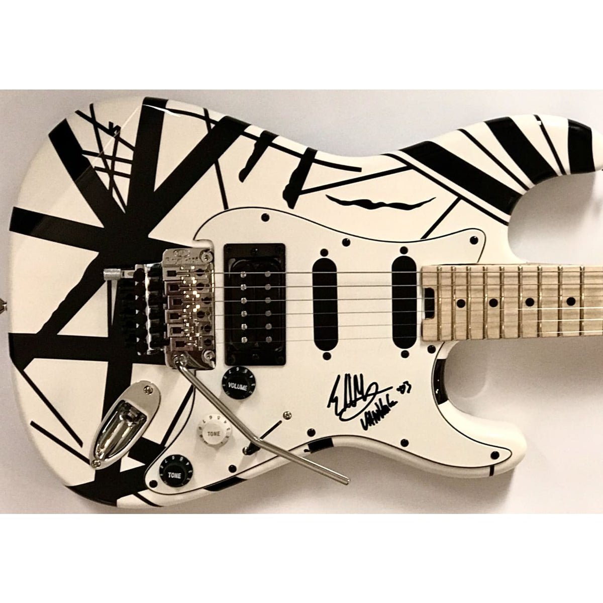 Van Halen Eddie Van Halen Signed EVH Striped Series Guitar w/JSA LOA - RARE