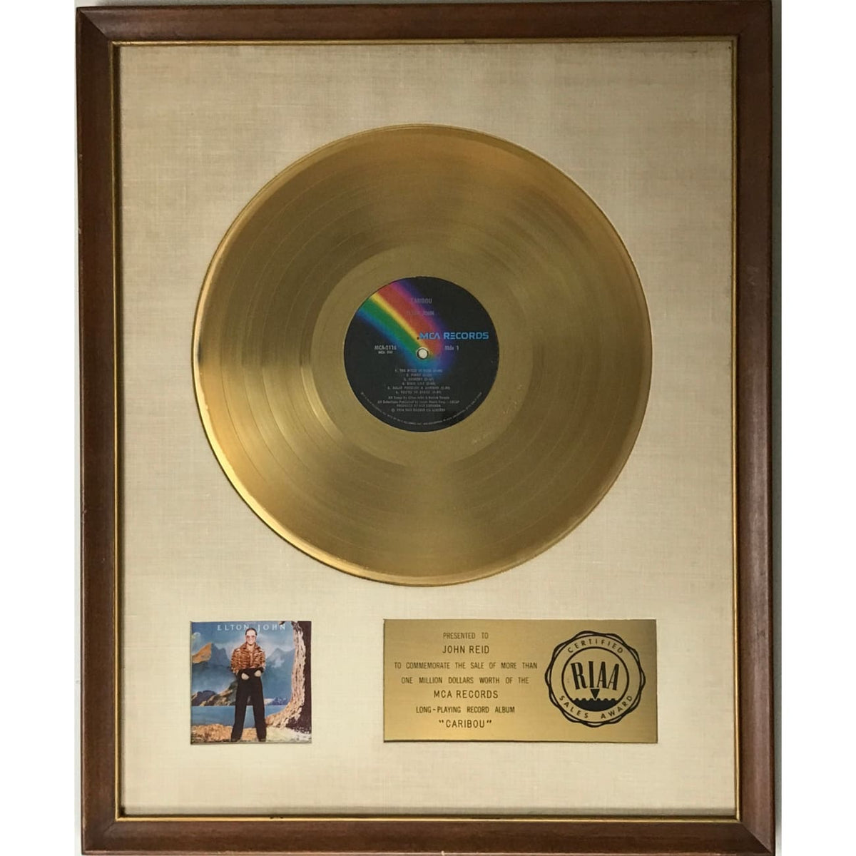 musicgoldmine.com - Elton John Caribou White Matte RIAA LP - RARE MusicGoldmine.com