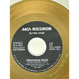 Elton John Crocodile Rock White Matte RIAA Gold 45 Award - RARE - Record Award
