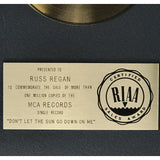 Elton John Dont Let The Sun Go Down On Me RIAA Gold 45 Single Award