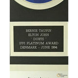 Elton John Duets Album Danish Award - Record Award