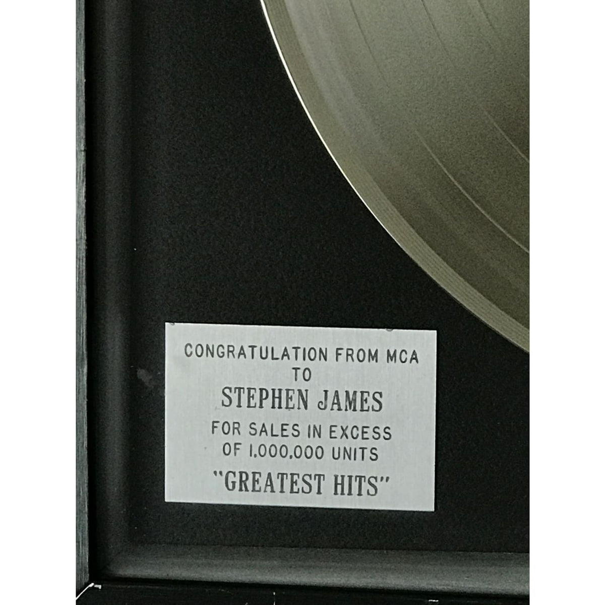  Elton John Greatest Hits 1974 Platinum Award - RARE –