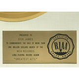 Elton John Greatest Hits White Matte RIAA Gold LP Award - RARE - Record Award