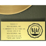 Elton John Here And There RIAA Gold Album Award - Record Award