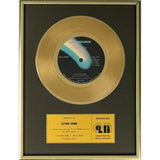 Elton John Island Girl CRIA Gold Single Award presented to Elton John - RARE - Record Award