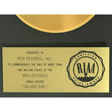 Elton John Island Girl RIAA Gold Single Award - Record Award