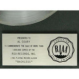 Eric Clapton Backless RIAA Platinum Album Award - Record Award