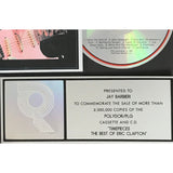 Eric Clapton Timepieces: The Best Of... RIAA 2x Multi-Platinum Album Award - Record Award