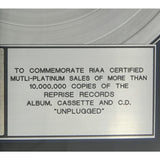 Eric Clapton Unplugged RIAA 10x Platinum Award - RARE
