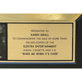 Faster Pussycat Wake Me When It’s Over RIAA Gold Album Award - Record Award