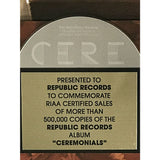 Florence + the Machine Ceremonials RIAA Gold Award - Record Award