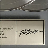Footloose soundtrack 5x Multi-Platinum Label Award - Record Award