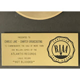 Foreigner Hot Blooded RIAA Gold Single Award - Record Award