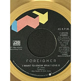 Foreigner I Want To Know What Love Is RIAA Gold 45 Single Award - Record Award