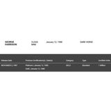 George Harrison Cloud 9 RIAA Platinum Album Award