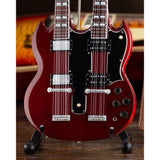 Gibson SG Double Neck Cherry Mini Guitar Replica - Miniatures
