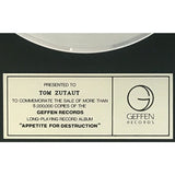 Guns N’ Roses Appetite For Destruction Geffen Records 6 Million Sales Award - Record Award
