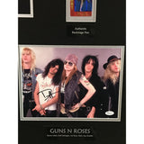Guns N Roses Autographed Memorabilia Collage W/jsa Coa